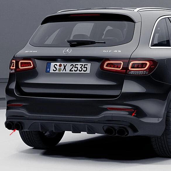 GLC 43 AMG Heck Diffusor Auspuffblende GLC SUV X253 Facelift Nightpaket ohne AHK - Bild 1 von 1