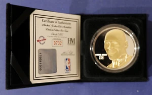 Michael Jordan 24K GOLD Overlay Elite Medallion Coin 1997 Highland Mint /1000 - Picture 1 of 3