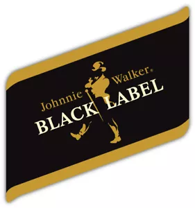 Johnnie Walker Black Label Logo Sticker Car Bumper Decal - 3'' or 5'' - Picture 1 of 1