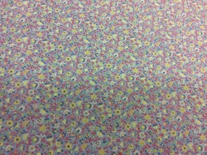 Fabric Freedom-F711-Hyde Park-Flowers On Blue-100% Cotton - Picture 1 of 4
