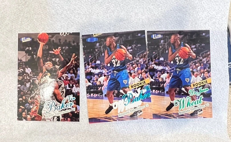 Cartão de erro raro Vin Baker/Dejuan Wheat Fleer - Imagem 1 de 4