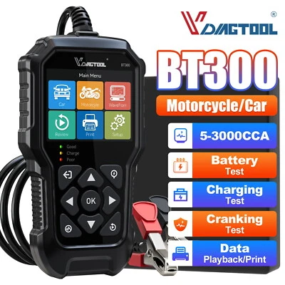6-12V 3000CCA Car Battery Tester Load Analyzer Cranking Charging Diagnostic Tool - Image 1 of 4