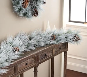 Wicker Park White Tip Long Needle Pine 6' Garland Brand NEW NIB - Picture 1 of 1