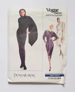 Vogue Donna Karan Pattern 2215 Dress Jacket Size 8 Uncut 1988 - Picture 1 of 5