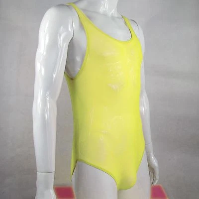 K3080 мужской бикини боди трико полу C-thru сетки мягкий гладкий - Изображение 1 из 4