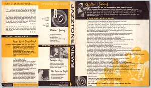 Jazztone News Jazztone Society Slidin Swing Vic Dickenson Urbie Green - Picture 1 of 2