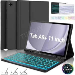 Hülle Beleuchtete Tastatur Maus Für Samsung Galaxy Tab A9+ A8 S10 S9 FE S6 Lite - Bild 1 von 49