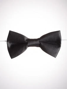 Boys Black Elasticated Dickie Bow Tie, Page Boy, Wedding, Prom, Dickie Bows - Picture 1 of 1