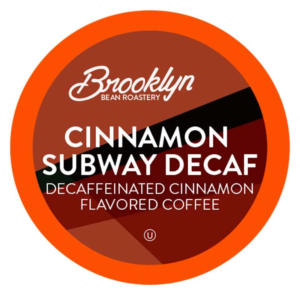 BROOKLYN BEANS ROASTERY Brooklyn Beans Cinnamon Subway Decaf Coffee Pods,Compatible 2.0 Keurig, 40 Count