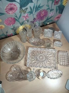 Crystal Cut Glass Bundle Joblot Bowl Platters Jugs Etc See Photos 15 Items - Picture 1 of 23