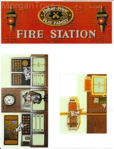 Fisher-Price Little People Feuerwehr #928 ERSATZ LITHOS AUFKLEBER AUFKLEBER - Bild 1 von 1