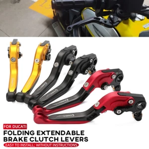 Adjustable Folding Extendable Brake Clutch Levers For DUCATI Scrambler 800/1100 - Picture 1 of 28