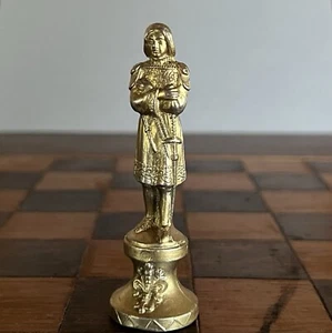VTG Brevettato Cast Metal BISHOP Gold Tone Chess Piece. 3.25” /#sn-nf - Picture 1 of 2