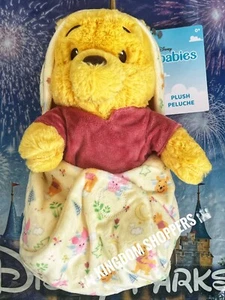 2023 Parques Disney Babies Baby Winnie The Pooh Manta Bolsa de Peluche Nuevo - Imagen 1 de 2