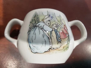 Wedgwood Barlaston England Beatrix Potter Peter Rabbit dual handle child's mug - Picture 1 of 5