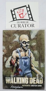 Tarjeta coleccionable boceto de zombis temporada 2 artista criptozoico Hayden Art - Imagen 1 de 3