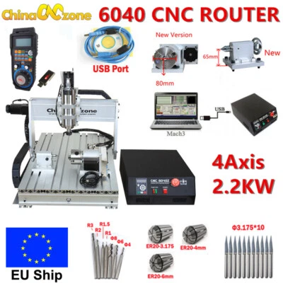 Chinacnczone 2200W CNC 6040 4 Axis Mach3 USB Engraver Machine DIY CNC Router - Bild 1 von 4