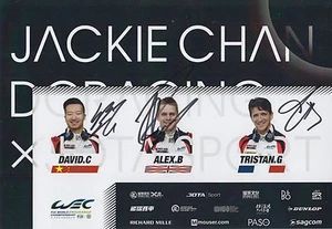 CHENG, BRUNDLE, GOMMENDY FIRMADA A MANO JACKIE CHAN LE MANS/TARJETA PROMOCIONAL WEC 2017. - Imagen 1 de 1