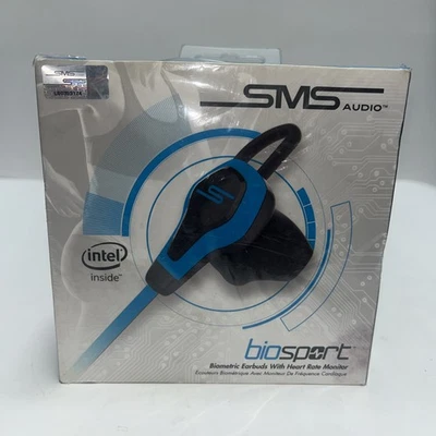 Auriculares biométricos SMS Audio biosport con monitor de ritmo cardíaco color azul (nuevos) Foto 1 de 4