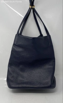 Bolso de hombro magnético de doble asa de cuero de grano suave azul Kattee para mujer Foto 1 de 4