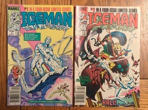Cómic de Marvel Iceman #1 y #2 1984 Edad de Cobre B&B - Imagen 1 de 6