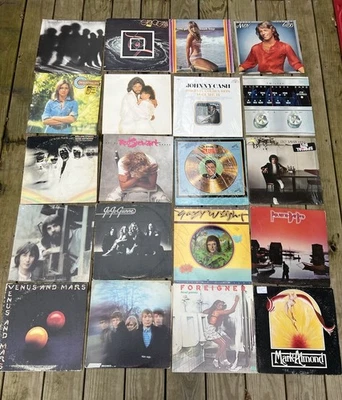 Lot Of 20 Rock / Pop Vinyl Records Mixed 60s 70s 80s Rolling Stones Foreigner - Image 1 of 4