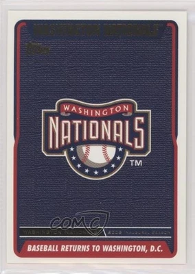 2005 Topps Washington Nationals Box Set Washington Nationals Team #1 - Image 1 of 2