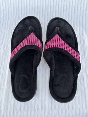 Brookstone Easy Care Memory Foam Thong Slippers Unisex Large  - Image 1 of 4
