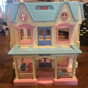 Fisher Price Loving Family Vintage 1993 Puppenhaus Möbel Puppen 13 Teile - Bild 1 von 16