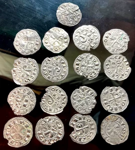 1148 - 1249 Frankreich Denier, Raymond V - VII, Lot von 17 Silbermünzen, ohne Reserve - Bild 1 von 2