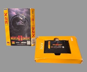Vintage Sega Genesis 32X Mortal Kombat II Video Game with Original Box
