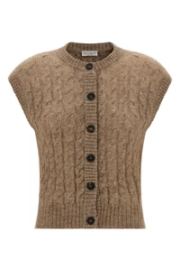 BRUNELLO CUCINELLI Hazelnut Wool Vest New - Picture 1 of 2