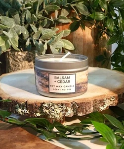 Nicole Rose Studio Wax Candles Balsam Cedar Soy - Picture 1 of 3