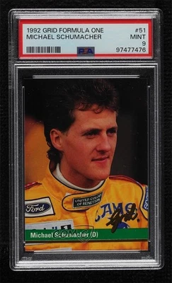 Tarjeta Grid Motorcard Fórmula 1 1992 Michael Schumacher #51 PSA 9 como nueva novato radiocontrol Foto 1 de 2