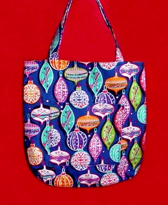 BOLSO DE NAVIDAD HECHO A MANO ADORNOS RETRO FORRADOS CON BOLSILLO 100% ALGODÓN ROBLE Foto 1 de 4