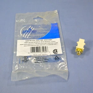 Leviton Ivory Leviton Quickport RCA Video Gold Jack with Yellow Stripe 40830-BIY - Picture 1 of 5