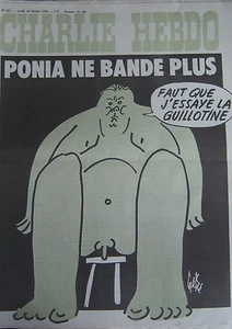 CHARLIE HEBDO N° 221 FÉVRIER 1975 GEBE PONIA NE BANDE PLUS ESSAYE LA GUILLOTINE - Picture 1 of 1