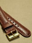 NOS Speidel 16mm Brown Genuine Water Buffalo Padded And Stitched Watch Band