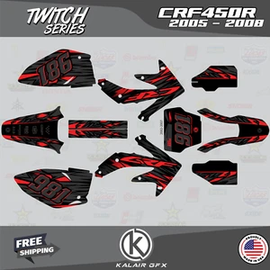 Graphics Kit for HONDA CRF450R (2005-2008) Twitch - Red - Picture 1 of 6