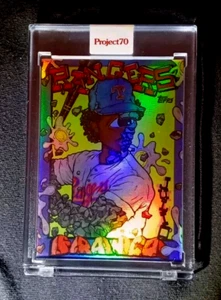Topps Project 70 Card 802 - Julio Franco by Distortedd Rainbow FOIL 36/70 - Picture 1 of 11