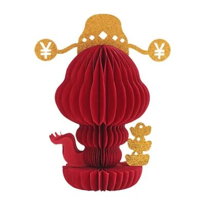 Año de la Serpiente Adorno 2025 Año Nuevo Chino Centro de Mesa Chino Nido de Abeja Foto 1 de 4