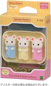 Calico Critters Sylvanian Families Doll Marshmallow Mouse Triplets Doll ne-108 - Picture 1 of 4