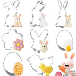 Ausstecher Ostern Set8 Stück Osterhasen Ausstecher Plätzchen Ausstechformen O... - Bild 1 von 7