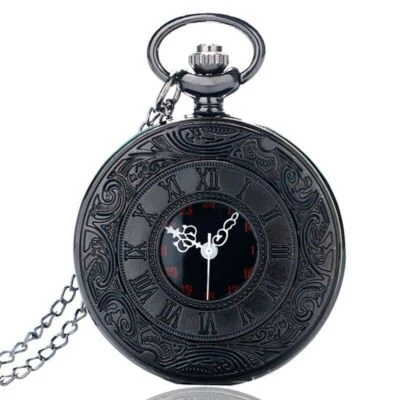 Steampunk Vintage Style Quartz Pocket Watches with Necklace Chain for Women Men - Image 1 of 4