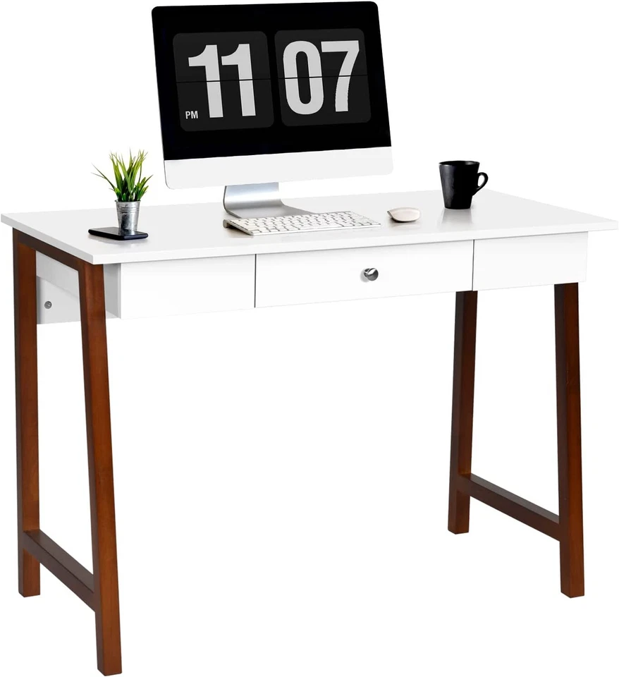 Schreibtisch Computertisch Bürotisch Schminktisch mit Schublade 106x50x75,5cm - Bild 1 von 1