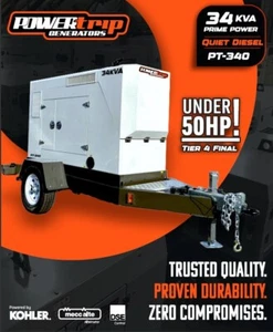 Power Trip Generators 34kVA Trailer Mounted Diesel Generator - Rental Grade - Picture 1 of 19