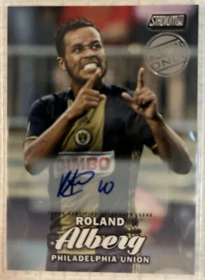 2017 Topps Stadium Club MLS Roland Alberg Members Only AUTO #1/20 Union - Image 1 of 3