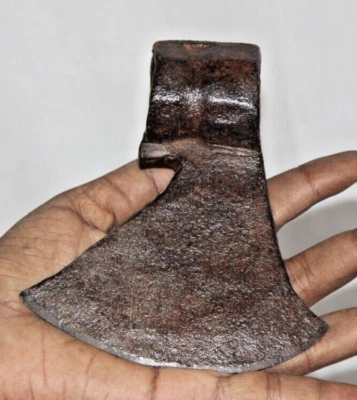 Antigua cabeza de hacha de hierro macizo forjada a mano de 1850 buena forma 12741 - R0 Foto 1 de 4