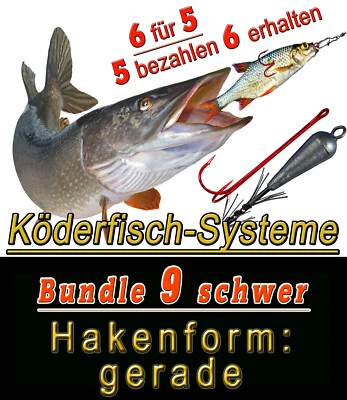 Bavaria Köderfisch Systeme, BUNDLE 9 schwer  ,Form gerade 5 bezahlen 6 erhalten - Bild 1 von 4