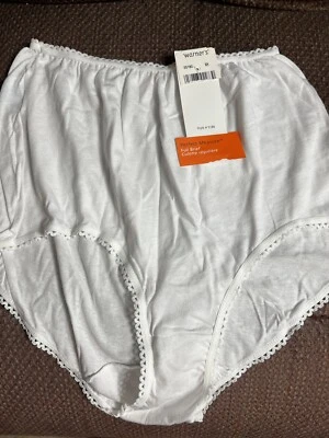 Warner's Perfect Measure 100% Cotton Full Brief Panties Women’s Size 7 White NEW - Image 1 of 4